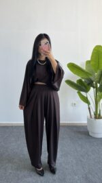 Viona Modal İkili Takım - Kahve - Görsel 4