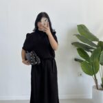 Volas Triko Kuşaklı Elbise - Kahve