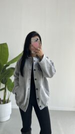 Westo Kaşe Bomber Ceket - Gri - Görsel 2