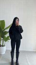 Westo Kaşe Bomber Ceket - Siyah - Görsel 5