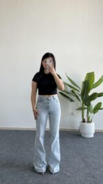 Zımba Boncuk Detaylı Crop - Siyah - Görsel 5