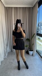 Zımba Detay Şortlu Etek - Görsel 2