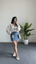 Zr Marka Kemerli Kot Etek - Görsel 4